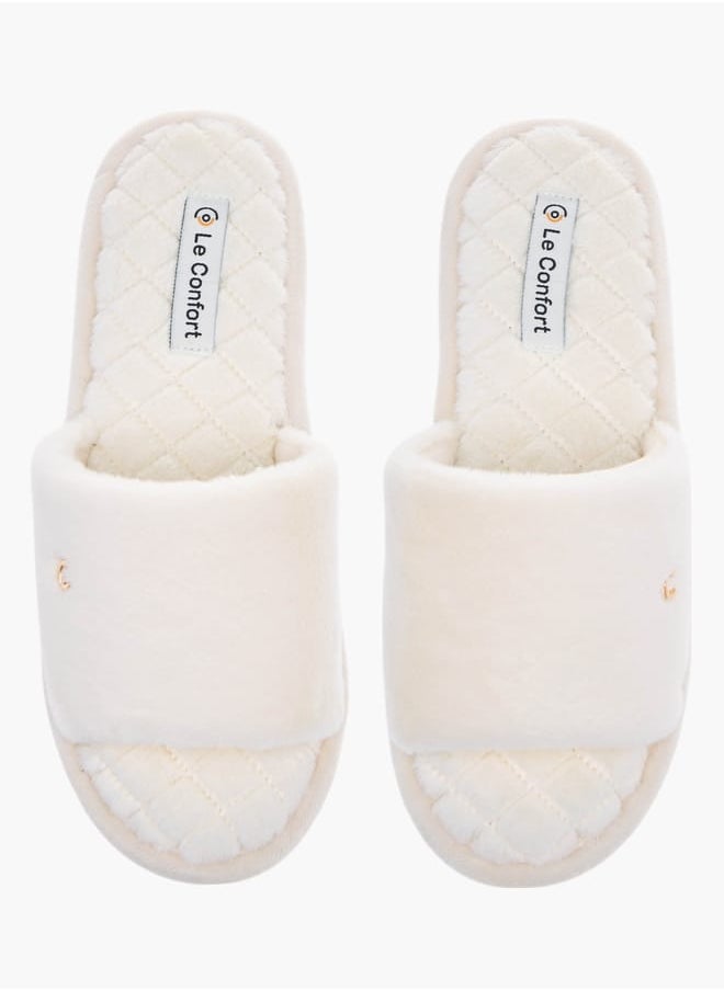 Le Confort Womens Quilted Slip-On Bedroom Slippers  - Image 2