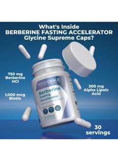 MYOXCIENCE MYOXCIENCE Berberine Fasting Accelerator: Berberine HCL with ALA (Alpha Lipoic Acid) and Biotin, Capsule  - Image 2