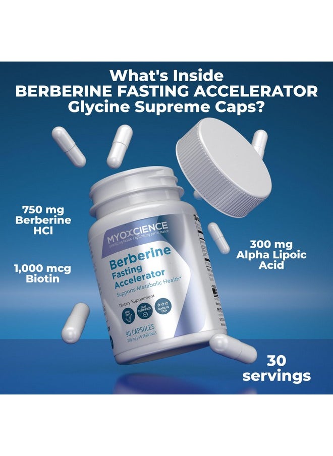MYOXCIENCE MYOXCIENCE Berberine Fasting Accelerator: Berberine HCL with ALA (Alpha Lipoic Acid) and Biotin, Capsule  - Image 2