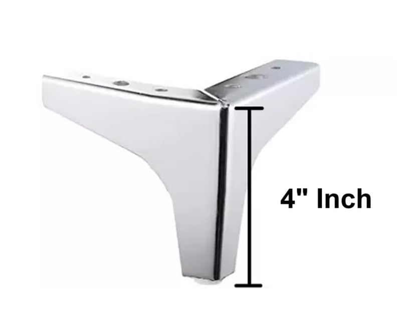 SNOB SNOB Premium Hardware 4Inch Sofa Furniture Matte Finish Stainless Steel Heavy Model Y Design Sofa Leg 4 Pcs 4 Inch  - Image 2