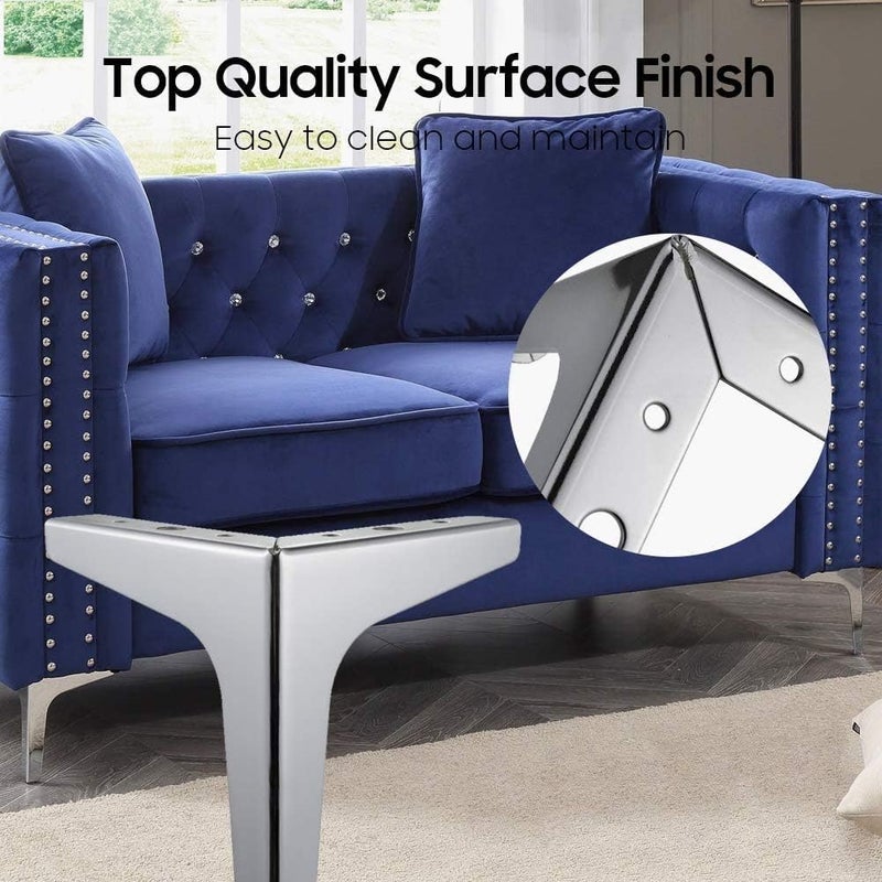 SNOB SNOB Premium Hardware 4Inch Sofa Furniture Matte Finish Stainless Steel Heavy Model Y Design Sofa Leg 4 Pcs 4 Inch  - Image 5