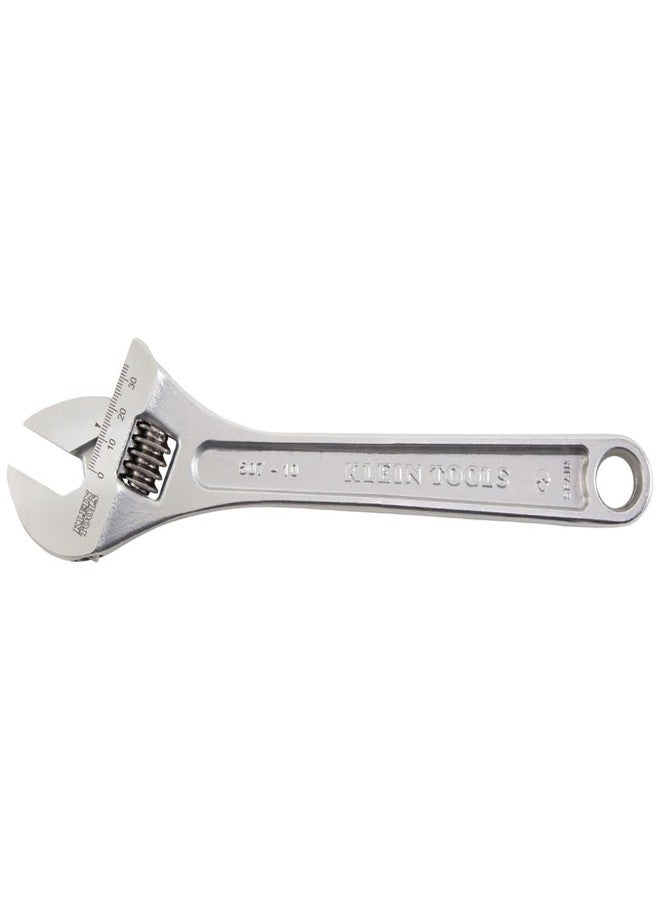 Klein Tools Adjustable Wrench, Extra Capacity Jaw Forged Drive Wrench with High Polish Chrome Finish, 10-Inch - Image 5