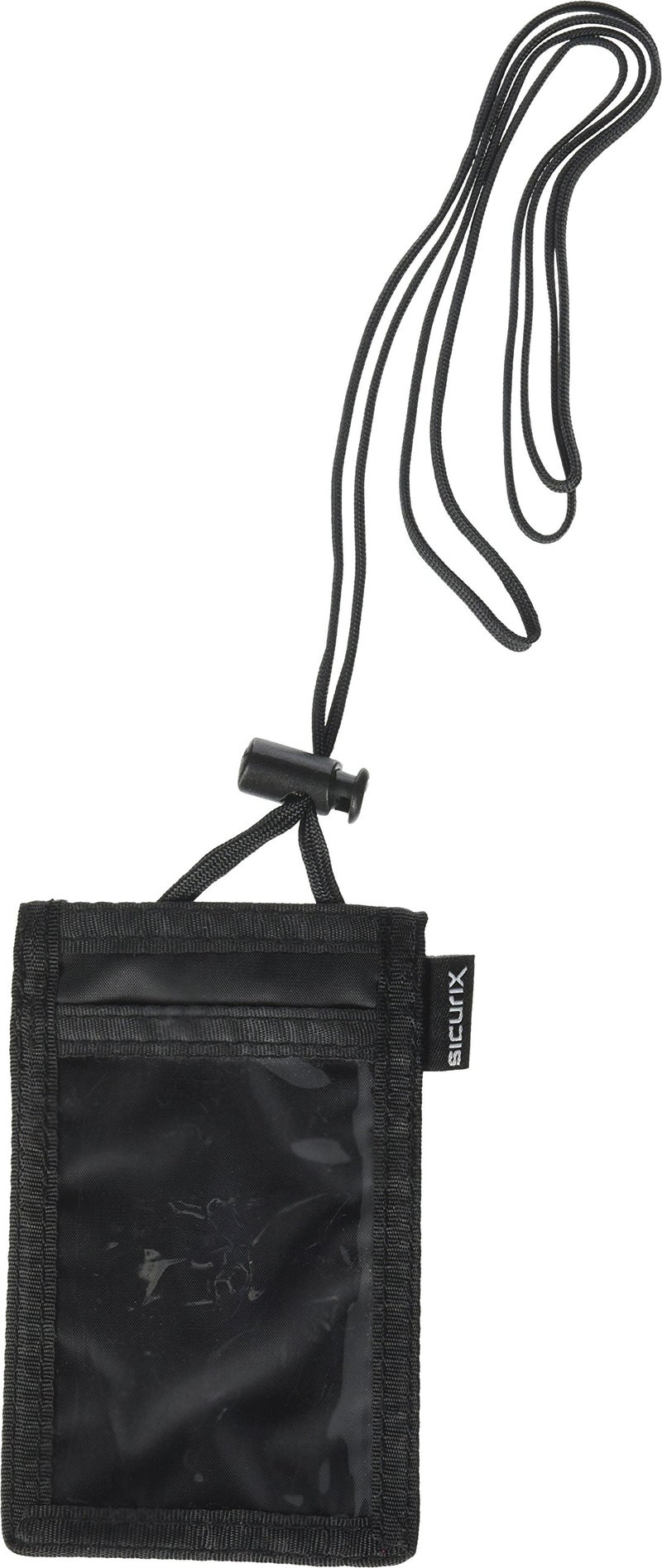 SICURIX Black VERTICAL ID Neck Pouch With Adjustable Lanyard - Image 4