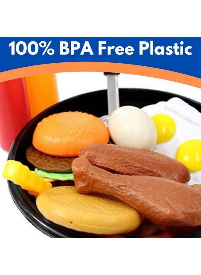 Liberty imports - Play Food Kids Toy Set With Frying Pan And Spatula 25Piece Kitchen Cooking Pretend Play Toy Grill Set For Toddlers Kids - Image 1