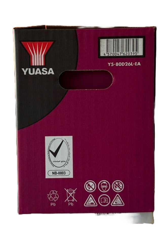 Yuasa Car Battery 80D26L-MF Made in Japan - Image 3
