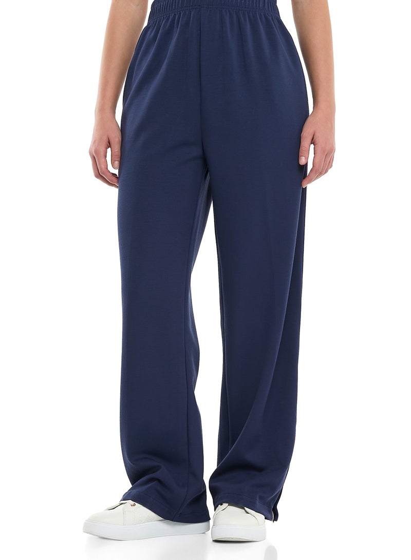 victor and jane Girls’ Navy Wide-Leg Pants & Hoodie Set - Image 3