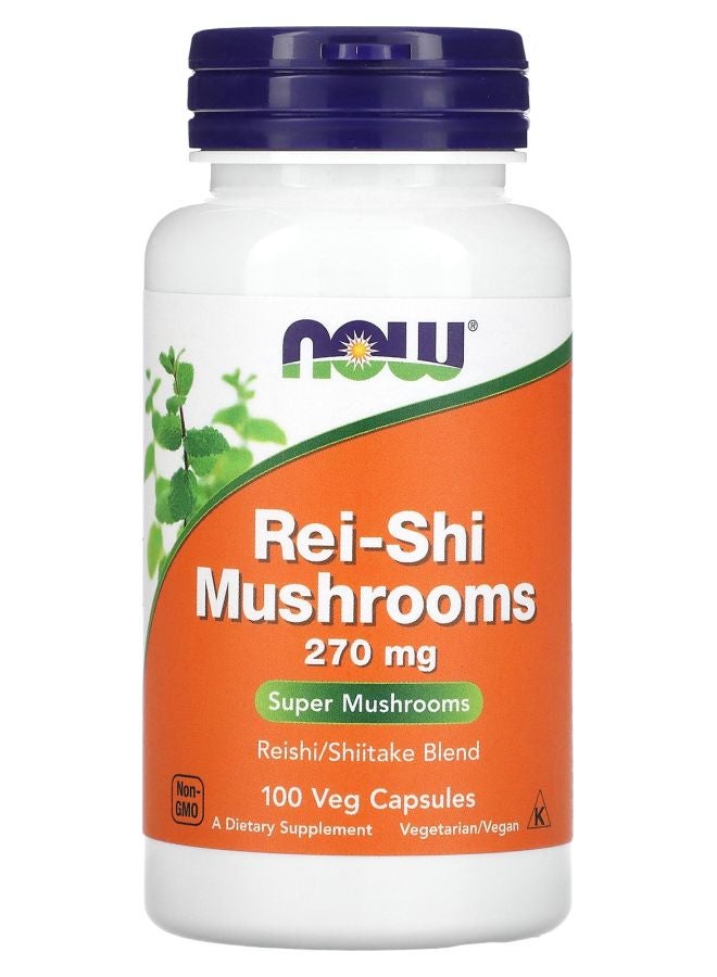 now Rei-Shi Mushrooms 270 mg 100 Veg Capsules