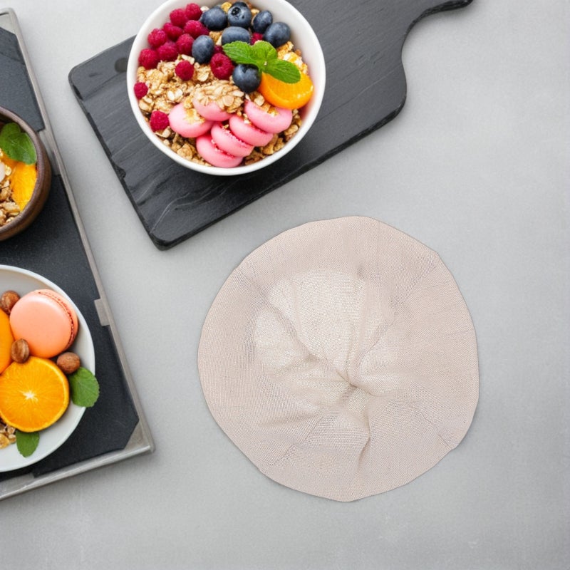 4pcs Round Sourdough Proofing Covers: Bread Proofing Basket Cloth Liners - Reusable Linen Fabric For Home Bread Fermentation - Image 3
