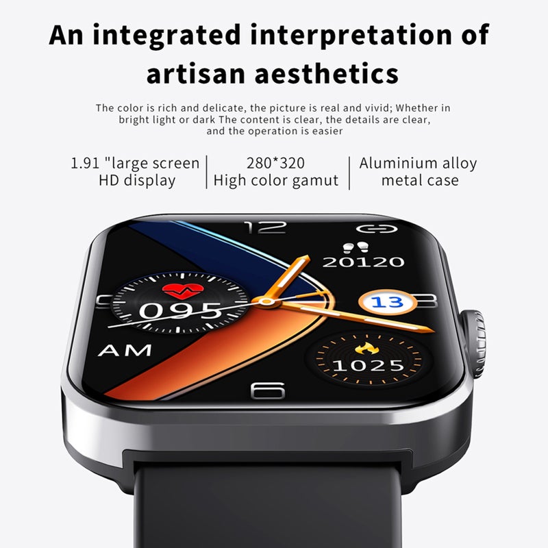 Smart Watch: 1.91" HD Touchscreen Gold - BT5.1 Multi-functional Health & Fitness Tracker for Android iOS Users - Image 5