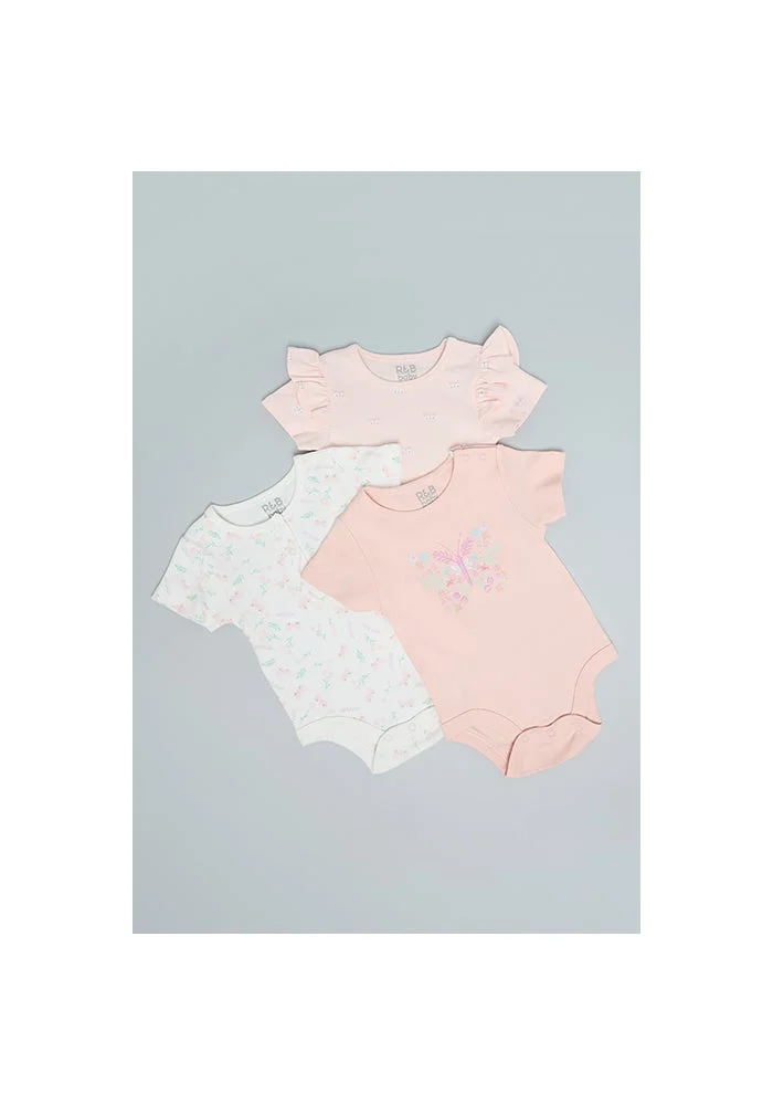أر أند بي 3 Pack Printed Bodysuits