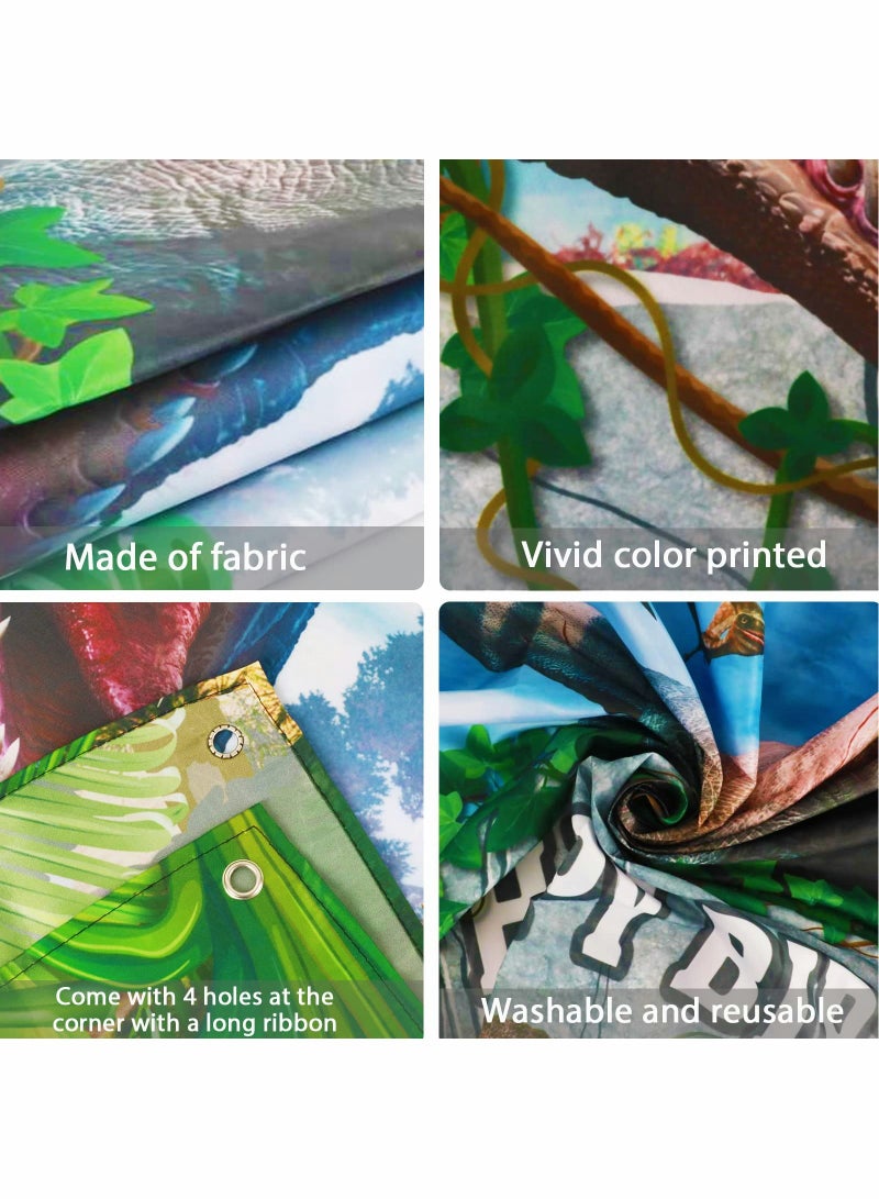 Excefore Dinosaurs Birthday Party Decorations Dinosaur World Birthday Party Backdrop for Boys Kids Birthday Party Backdrop for Indoor Outdoor Party Decorations Supplies（43.3X70.8inch） - Image 2