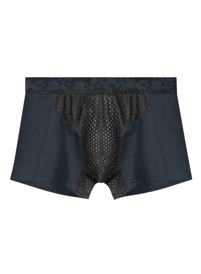 Men's Scrotal Support Underwear With Bullet-style Separation, Ice Silk Pouch For Varicose Veins, Boxer Briefs