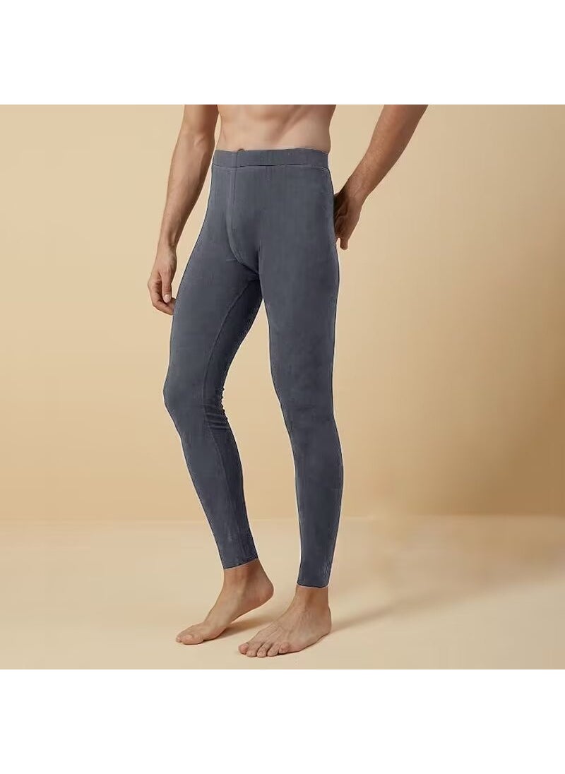 Generic - Mens Thermal Velvet Pants Slim Fit Black - Image 1