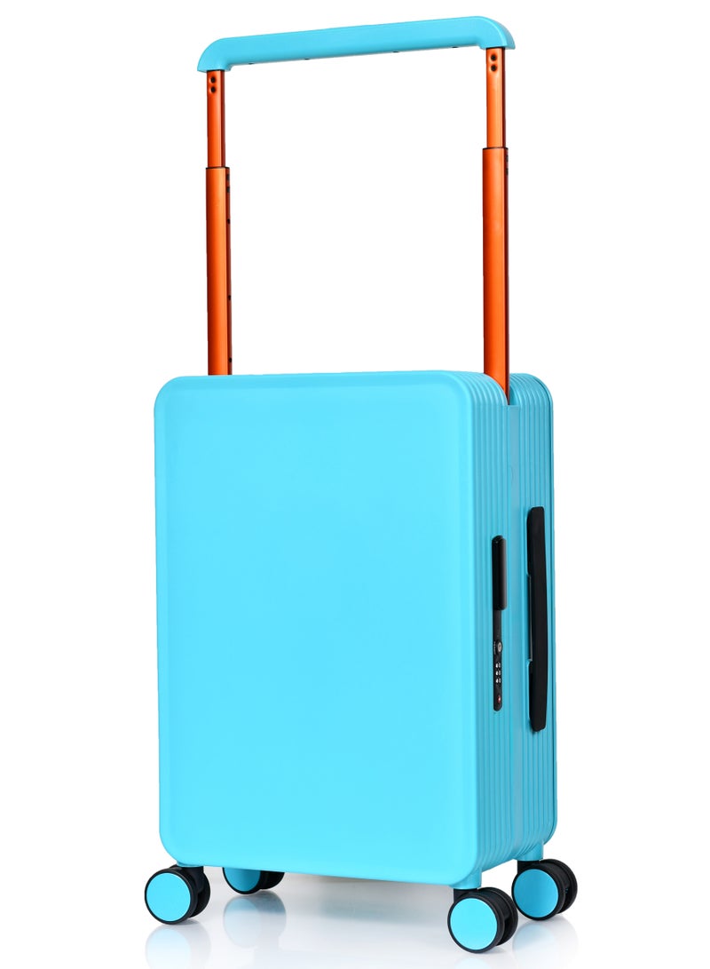 مورانو حقيبة سفر متينة للجنسين من Morano خفيفة الوزن، حقيبة باربع بعجلات دوارة مع قفل مدمج من TSA (أزرق مائي Carry-On 20-Inch) مقاسات  طول 35 سم*عرض 21سم*إرتفاع 49سم - Image 1