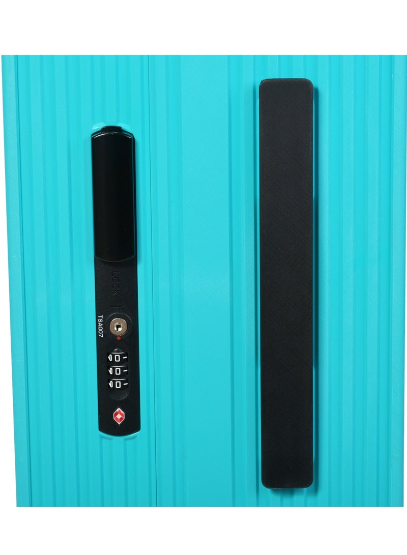 مورانو حقيبة سفر متينة للجنسين من Morano خفيفة الوزن، حقيبة باربع بعجلات دوارة مع قفل مدمج من TSA (أزرق مائي Carry-On 20-Inch) مقاسات  طول 35 سم*عرض 21سم*إرتفاع 49سم - Image 5