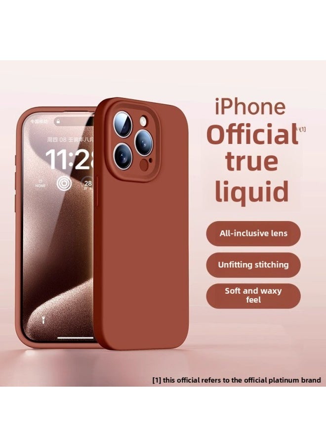 Premium Phone Case For Apple Liquid Silicone All-inclusive Lens Simple Protective Case Multiple Models Available