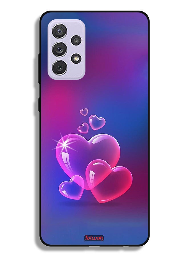 Tolwak Samsung Galaxy A72 5G Protective Case Cover Water Hearts - Image 1
