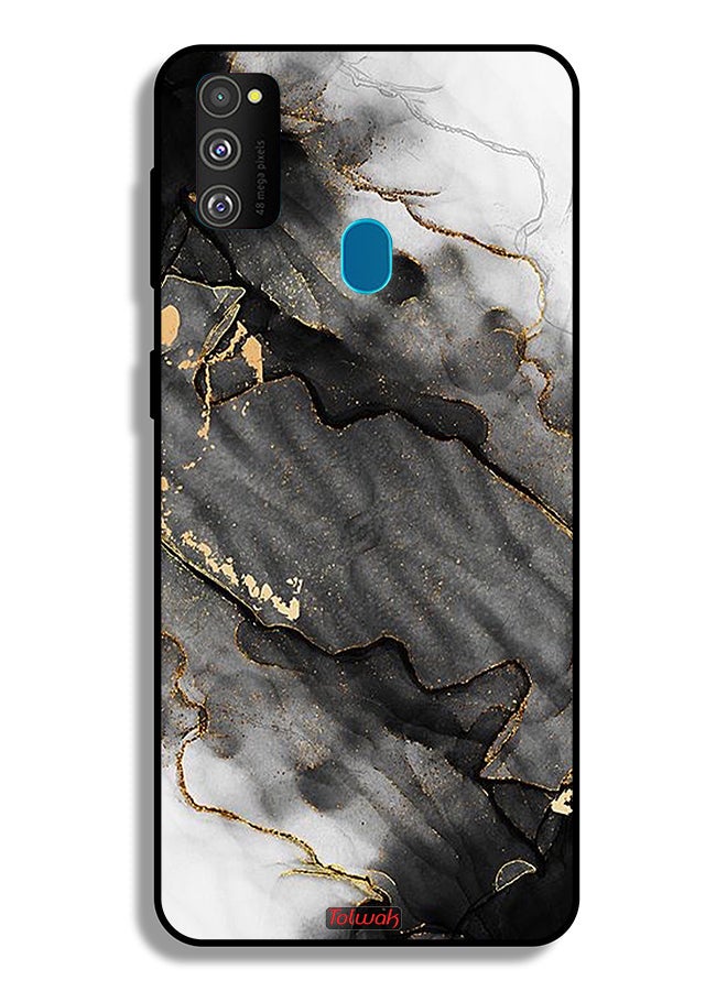 Tolwak Samsung Galaxy M30s Protective Case Cover Glitter Marble - Image 2