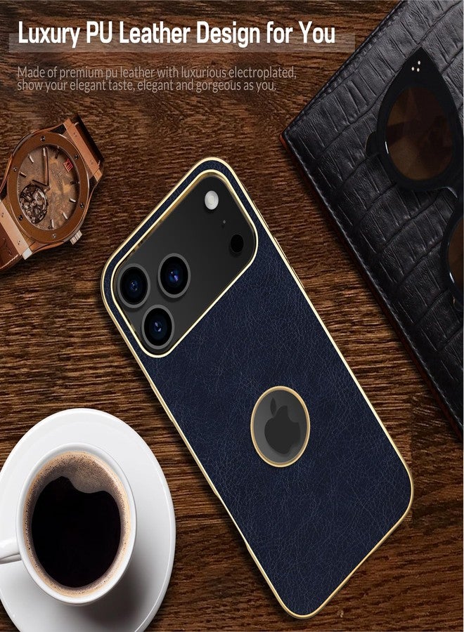 LOHASIC جراب LOHASIC الجلدي لهاتف iPhone 17 Pro Max، تصميم أنيق وفاخر، نحيف، مصنوع من جلد PU ناعم مانع للانزلاق، مقاوم للصدمات، غطاء حماية للهاتف للرجال والنساء، متوافق مع iPhone 17 Pro Max مقاس 6.9 بوصة (2025) - أزرق داكن - Image 2
