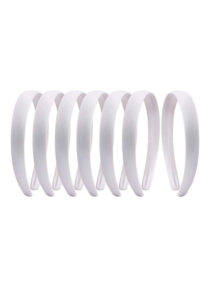Suyegirl - 33 PCS 2 CM White Headbands Plain Satin Covered Headband Women Fabric Ribbon Head Bands White DIY Craft Hairbands Antislip Hair Pieces - Image 1