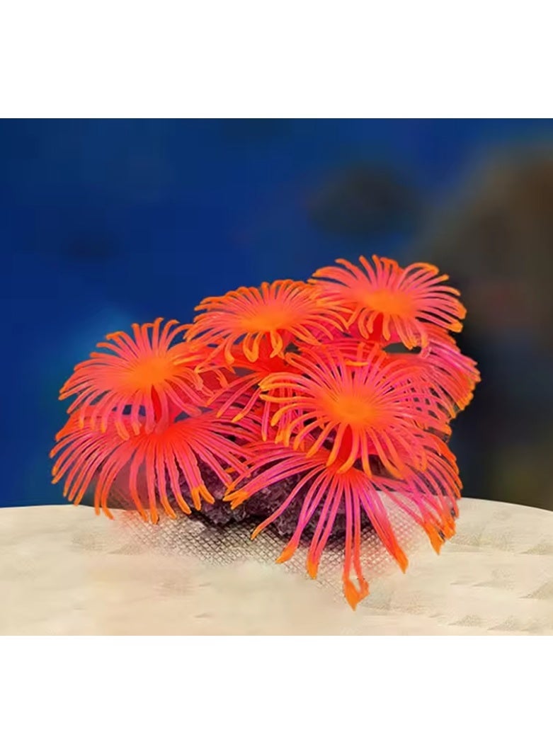 Aquarium Landscaping Coral Aquarium Landscaping Decoration Anemone for Fish Tank Sea Plant Coral Reef Home Decorations Artificial Aquatic Coral Decor Ocean Resin
