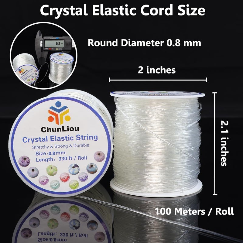 ChunLiou 0.8 Mm Stretchy Bracelet String  2 Rolls Of Crystal Clear Elastic Cord For Bracelets  Necklaces  Beading  And Jewelry Making (200 M) - Image 2