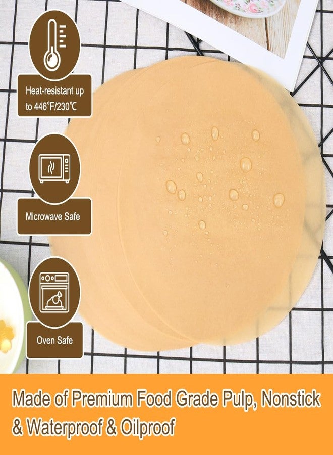 BYKITCHEN ورق زبدة دائري مقاس 8 بوصات، ورق زبدة غير لاصق للخبز، بطانات ورق زبدة مقطعة مسبقًا لقوالب الكيك، مكبس التورتيلا، قالب الكيك ذو القاعدة المتحركة والمزيد (مجموعة من 100 قطعة) - Image 4