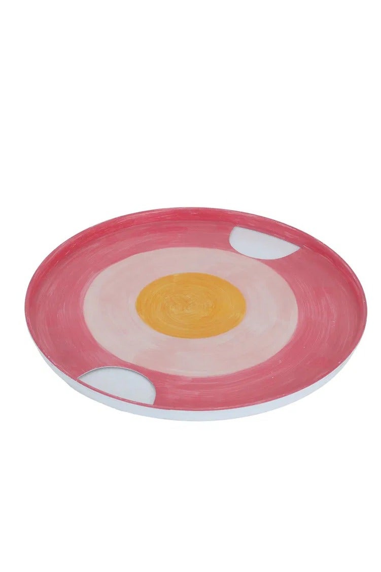 Alsaif Gallery Al Saif Gallery steel serving plate, 26 x 26 x 2 cm, round - multi-colored - Image 2