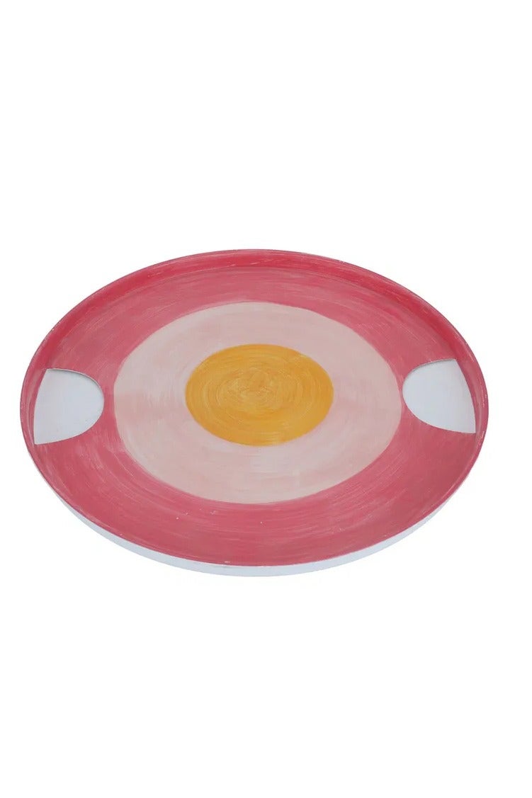 Alsaif Gallery Al Saif Gallery steel serving plate, 26 x 26 x 2 cm, round - multi-colored - Image 1