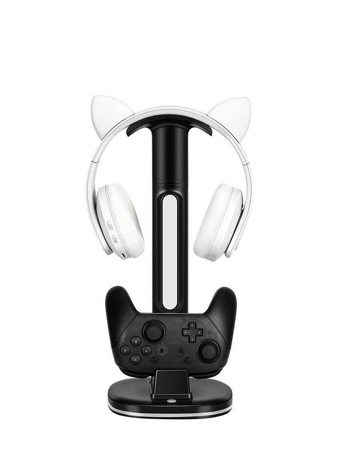 Switch PRO Controller Charging Headphone Stand with RGB LED Light Detachable Controller Holder - Image 2