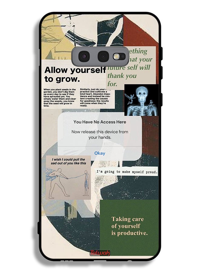 Tolwak Samsung Galaxy S10e Protective Case Cover Allow Yourself To Grow - Image 2