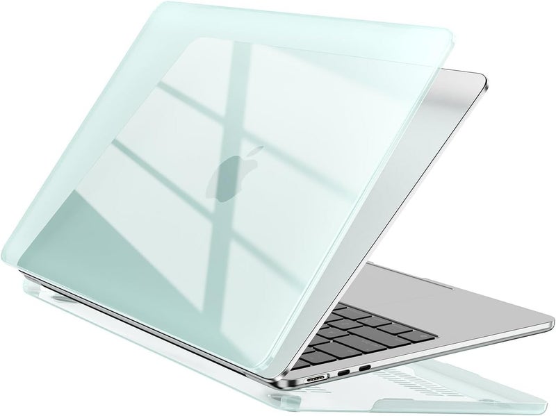 إيوكو غطاء متوافق مع MacBook Air 13 بوصة M5 M4 M3 M2 إصدار 2026 2025-2022 غطاء شفاف لـ Mac Book Air 13.6 A3449 A3240 A3113 A2681 مع Touch ID، غطاء صلب بلاستيكي شفاف - حكيم بلوري - Image 1