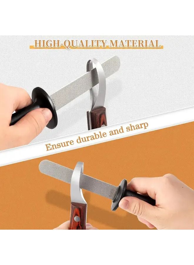 1 قطعة سكين تقليم حوافر ذات حدين مع مبراة مقبض خشبي أداة بيطري للخيول - Image 4