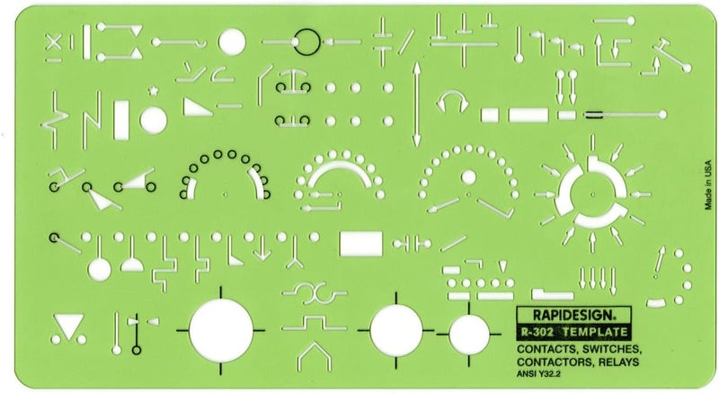 Contacts/Switches/Contactors/Relays Template, 1 Each (R302)