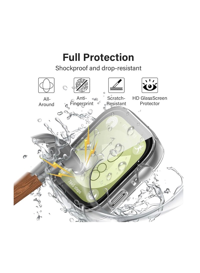 Case Compatible with Huawei Watch Fit 3 (2024), PC Case with Glass Screen Protector [Scratch-Resistant, All-Round Protection, HD Ultra Thin] Huawei Watch Fit 3 Cover - Image 2