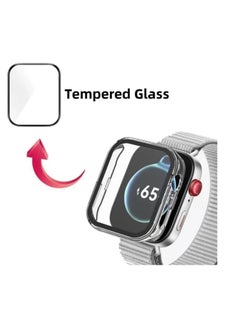 Generic Case Compatible with Huawei Watch Fit 3 (2024), PC Case with Glass Screen Protector [Scratch-Resistant, All-Round Protection, HD Ultra Thin] Huawei Watch Fit 3 Cover (Black)  - Image 3