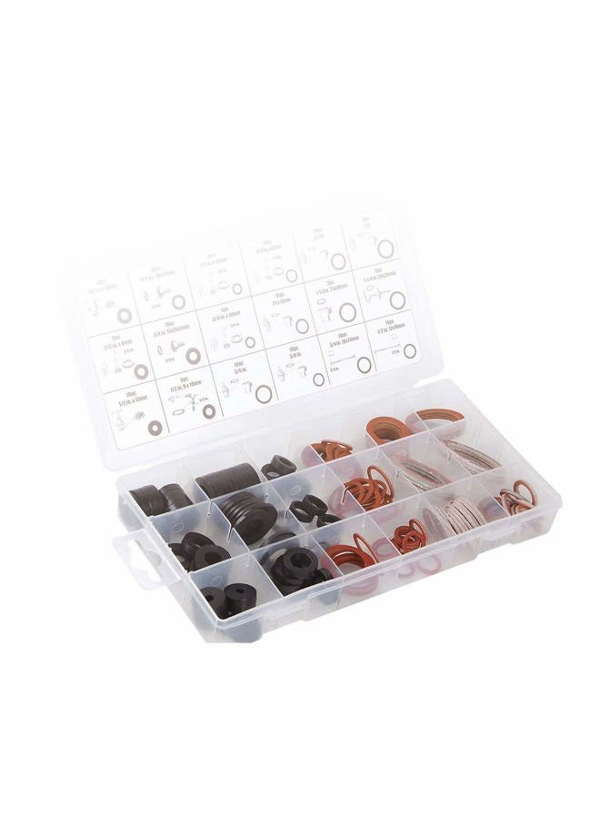 tooloflife Rubber Faucet Sealing Washer Plumbing O-Ring Gasket Assortment Kit 141pcs - Image 4