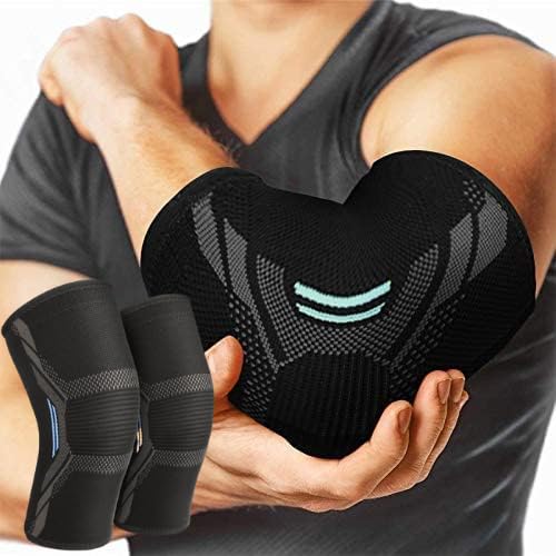 serveuttam "serveuttam Nylon Elbow Support For Gym (1 Pc)-Elbow Brace For Men Women Workout|Elbow Compression Sleeves For Tendonitis Pain Relief, Tennis, Volleyball, Cricket-Elbow Pain (Robotic Blue, M)" - Image 3