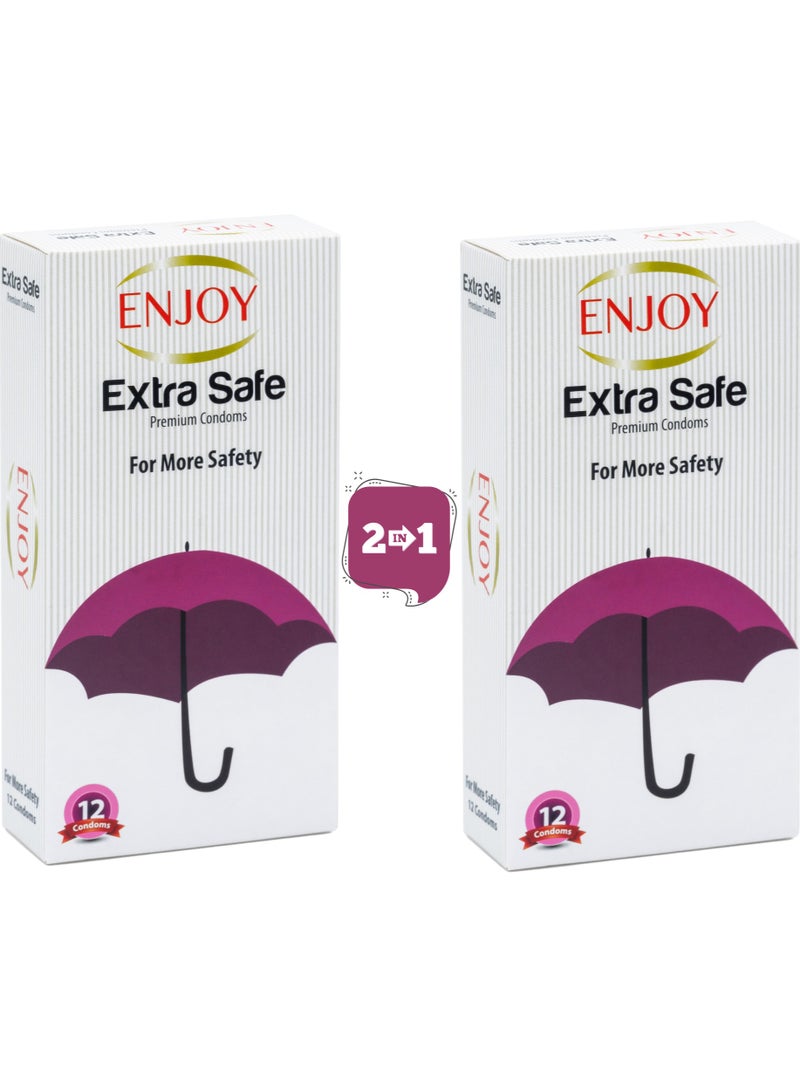 ENJOY Extra Safe Premium Condoms 24 Pcs - Image 1