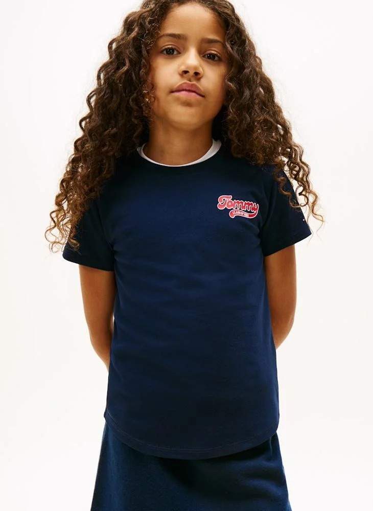 Kids Graphic Flock Crew Neck T-Shirt