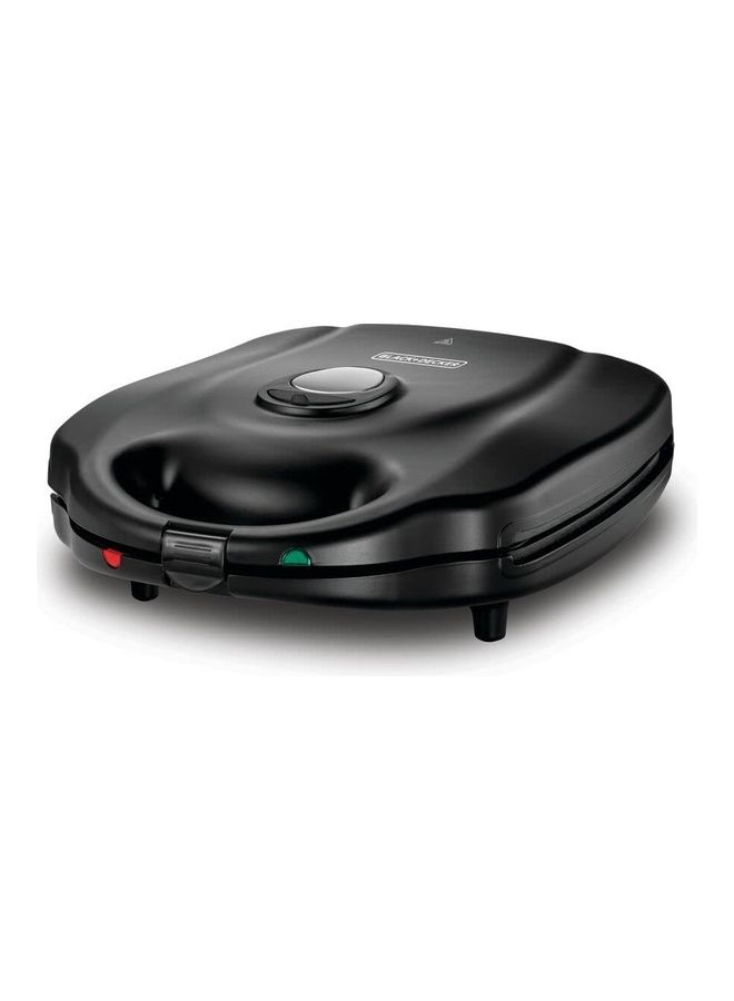 BLACK+DECKER 3-in-1 Sandwich, Waffle Maker, and Grill, 4 Slice Capacity, Interchangeable Plates, 180° Flat Grill, Compact, Locking Clamp, Safe, Even Cooking, 1400 W TS4130-B5 black - Image 1
