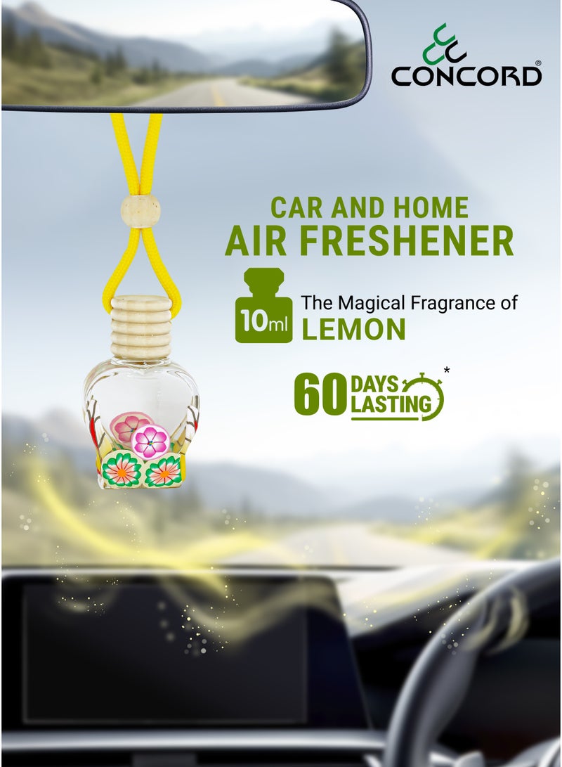 CONCORD - Car and Home Hanging Air freshener, 10ml | Lemon Fragrance, 60 Days Lasting* | Limited Time Offer: PACK OF 2 - Image 2