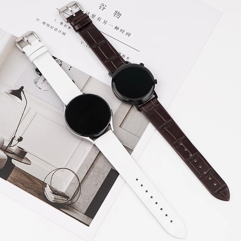 Bluejw ER Genuine Leather Watch Band Replacement Strap – Ultra Thin 18mm 20mm 22mm – Fits Most Watches, Easy to Replace - Image 5