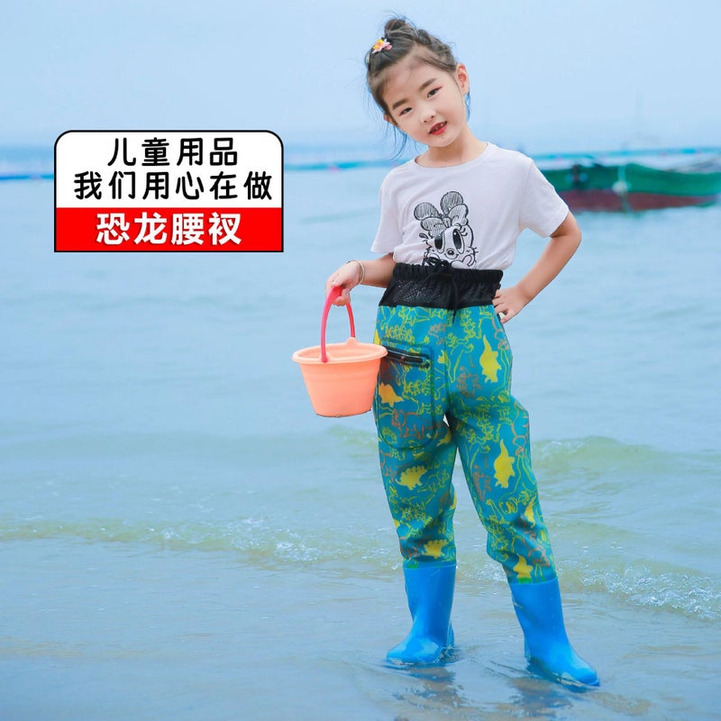 Children'S Rain Pants Raincoat Suit Waterproof Pants Full-Body Baby'S One-Piece Rain Shoes Play With Water Children'S Play With Water Clothes Raincoat Sleeve - Image 1