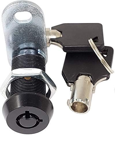 Admiral Locks Tubular Cam Lock, Keyed Alike Removable Key RV Compartment Storage Lock Cabinet Locks (Black Pack of 1, 1-1/8 Inch 90°) - Image 2