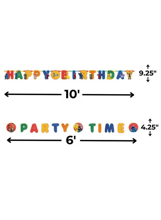 Amscan Everyday Sesame Street Jumbo Letter Banner Kit - 10' & 6' (Pack Of 2) - Multicolor Paper Birthday Banners - Perfect For Kid's Celebrations - Image 4