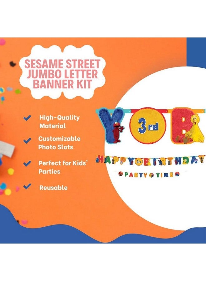 Amscan Everyday Sesame Street Jumbo Letter Banner Kit - 10' & 6' (Pack Of 2) - Multicolor Paper Birthday Banners - Perfect For Kid's Celebrations - Image 3