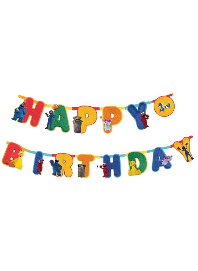 Amscan Everyday Sesame Street Jumbo Letter Banner Kit - 10' & 6' (Pack Of 2) - Multicolor Paper Birthday Banners - Perfect For Kid's Celebrations - Image 1