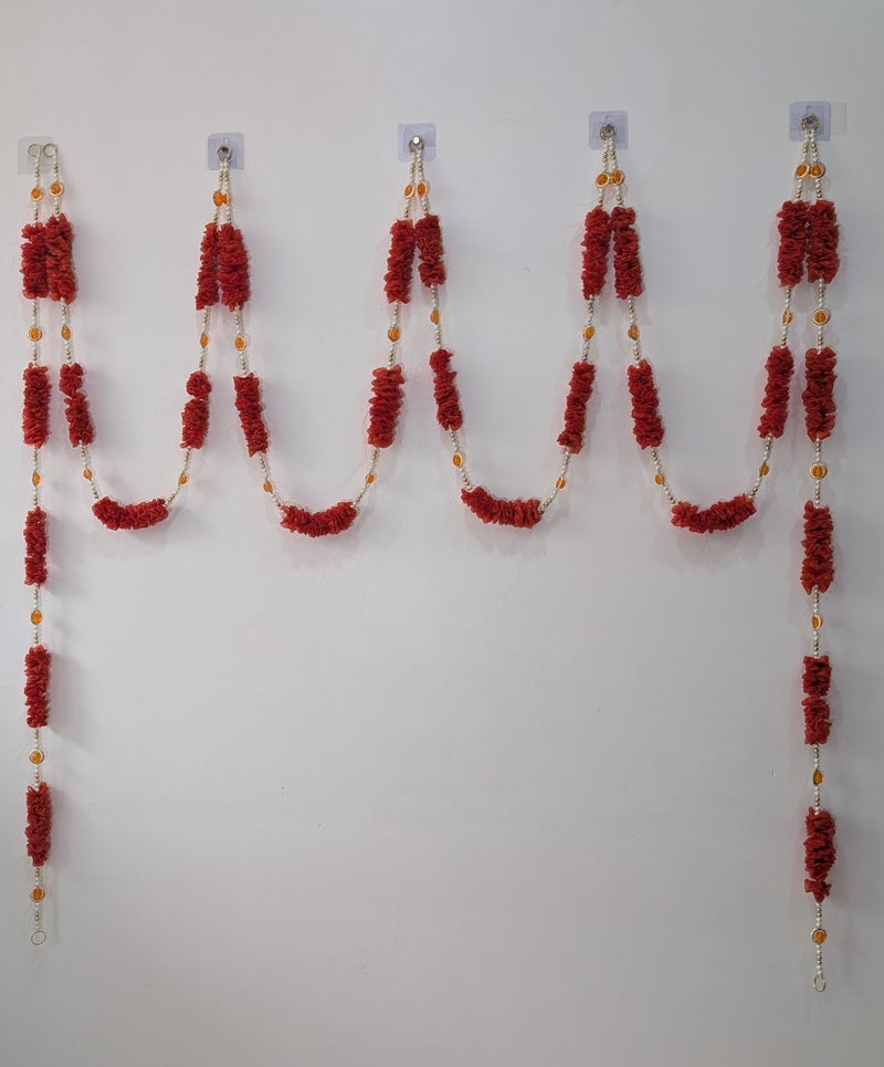 MeetTheKraftMachine Fabric & Beads Handmade Wall Hanging Set | 1 mtr each - Image 3
