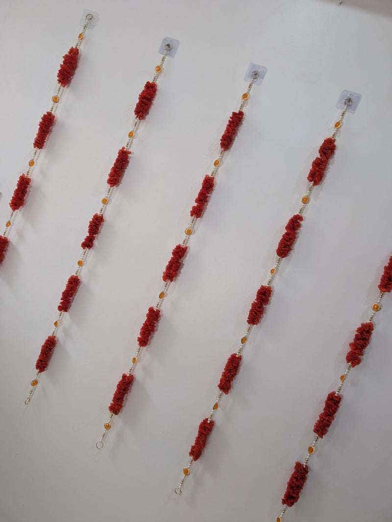 MeetTheKraftMachine Fabric & Beads Handmade Wall Hanging Set | 1 mtr each - Image 4